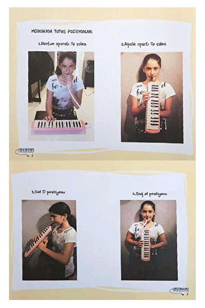 Harika Çocuk Yayınları 5+ Yaş Renklerle Eğiten Melodika Metodu - Spiralli-Renkli ve Çıkartmalı Müzik Eğitim Kitabı-52 Sayfa