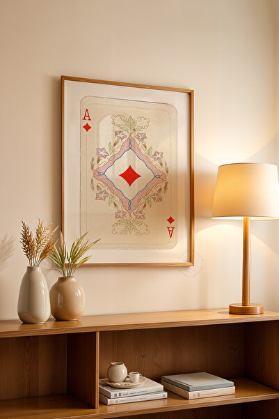 Basquiart Poster cu ramă din lemn din seria Lucky You, decor de perete pictat...