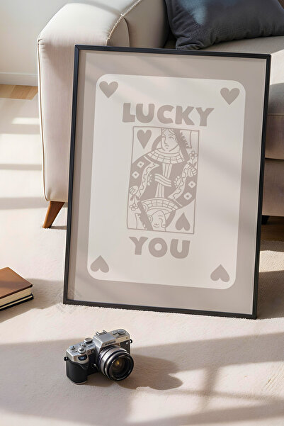 Basquiart Poster cu ramă neagră din seria Lucky You, decor de perete nr:4