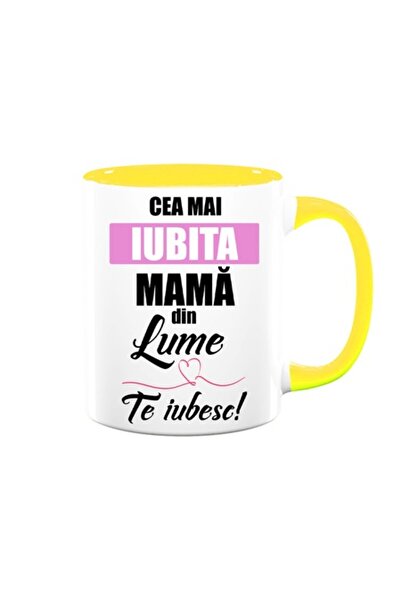OEM Cană personalizată pentru mamă cu mesajul: „Cea mai iubită mamă din lume,...