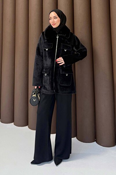 Melike Tatar Γούνινο κοντό παλτό 32-2501