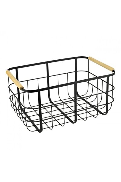 Culinaro Metal basket with wooden handles 28x20xh14cm