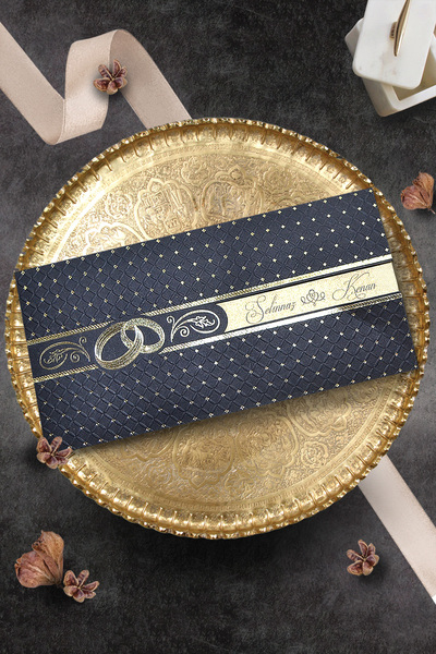 Cem Davetiye Düğün Nişan Nikah Kına Davetiyesi 2510 (100 ADET) Baskı Dahil