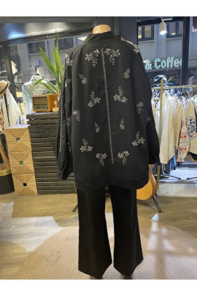 Dadali Women's Stone Embroidered Cotton Front Tie-Up Bottom-Top Two-Piece Set