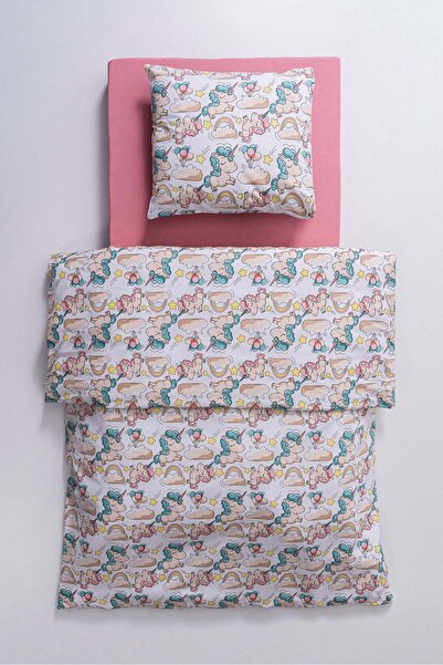 BELENAY طقم غطاء لحاف يونيكورن مصنوع من القطن بنسبة 100%