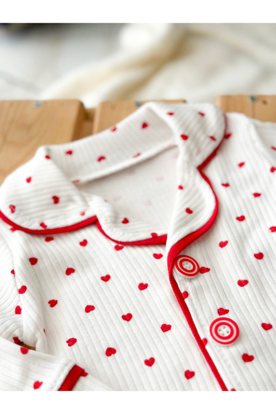 Zuff Baby Baby Girl Red Heart Pajama Set 6-18 Months 00023565