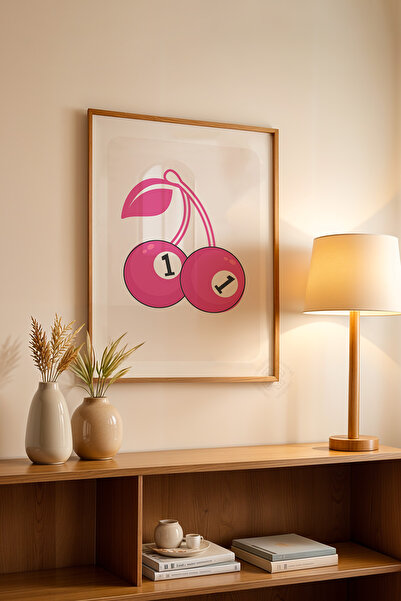 Basquiart Poster cu ramă din lemn din seria Lucky You, decor de perete pictat...