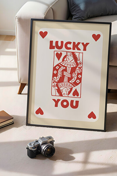 Basquiart Poster cu ramă neagră din seria Lucky You, decor de perete nr:61