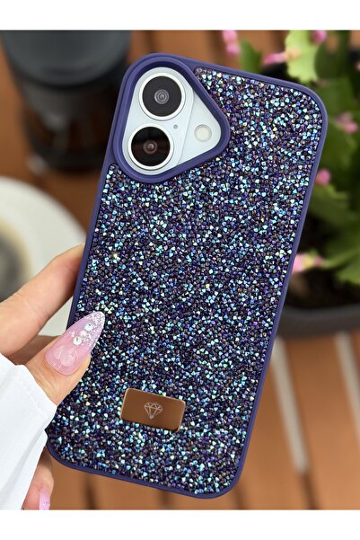 Go Aksesuar Iphone 17 Uyumlu Elmas Tasarımlı Taşlı Işıltılı Parlak Pırlanta Kılıf