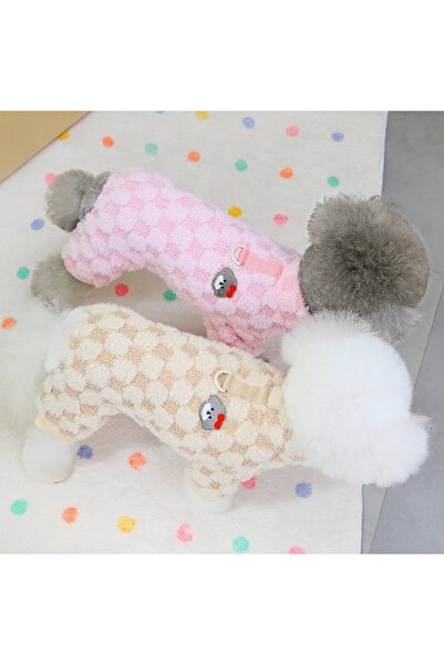 OEM Salopeta pufoasa cocolino, pentru animale de companie mici si mijlocii, cu inel atasare lesa, DOG-06