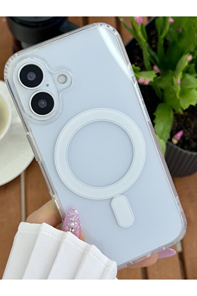 Go Aksesuar Iphone 17 Uyumlu MAGSAFE Özellikli Şeffaf Silikon Kılıf