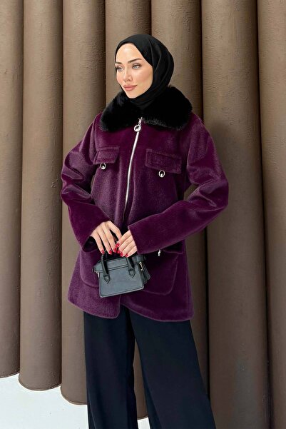 Melike Tatar Γούνινο κοντό παλτό 32-2501