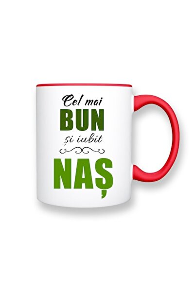 OEM Cană personalizată pentru Naș cu mesajul: „Cel mai bun și mai iubit naș”,...