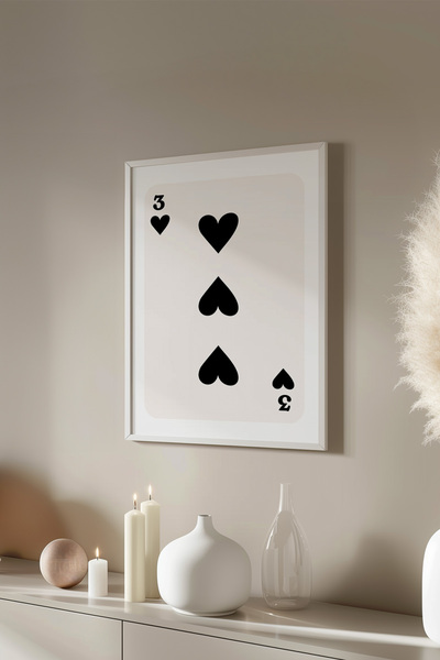 Basquiart Poster cu ramă albă din seria Lucky You, decor de perete nr:117