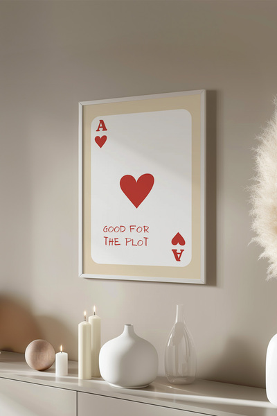 Basquiart Poster cu ramă albă din seria Lucky You, decor de perete nr:68