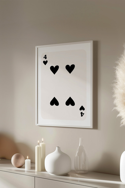 Basquiart Poster cu ramă albă din seria Lucky You, decor de perete nr:118