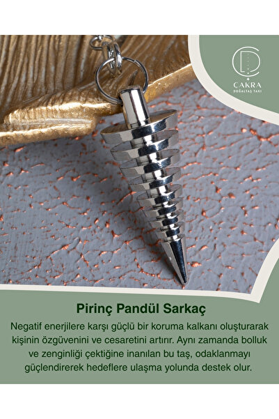 ÇAKRA DOĞAL TAŞ Pirinç Pandül Sarkaç