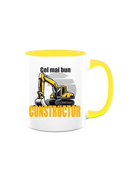 OEM Cană personalizată cu mesajul „Cel mai bun constructor”, Betaprint, albă ...