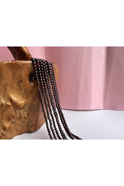 ŞİFA SHOP Natural Stone Garnet - Ruby Stone String 3.5-4 mm