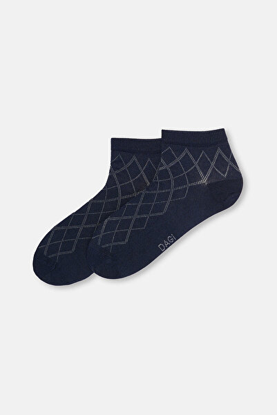 Eros Тъмносини мъжки чорапи с баклава мотив от бамбук, 2 чифта