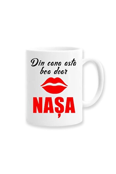 OEM Cană personalizată pentru nașă cu mesajul: „Doar nașa bea din această can...