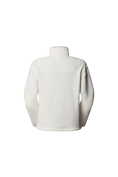 THE NORTH FACE W Glacier Fleece 1/2 Zip Short Jacket Kadın Outdoor Çeyrek Fermuarlı Polar Üst NF0A8D2CQLI1 Beyaz