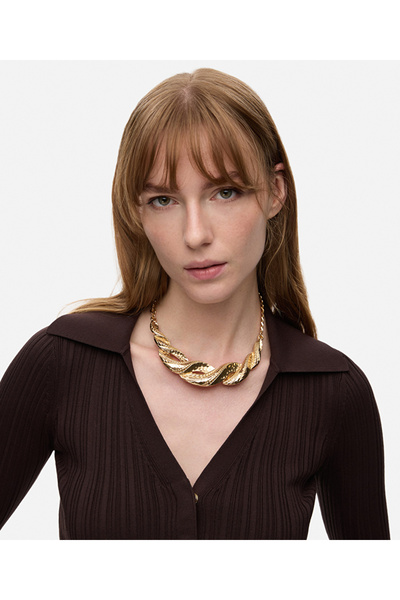 İpekyol Dokulu sarmal zincir kolye