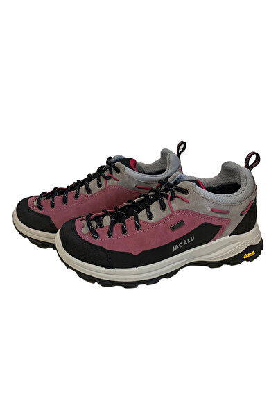 JACALU Γυναικείες / Κοριτσίστικες μπότες 31831 8J δερμάτινο επάνω μέρος και σόλα από PU/Καουτσούκ Αδιάβροχο Ροζ/Γκρι