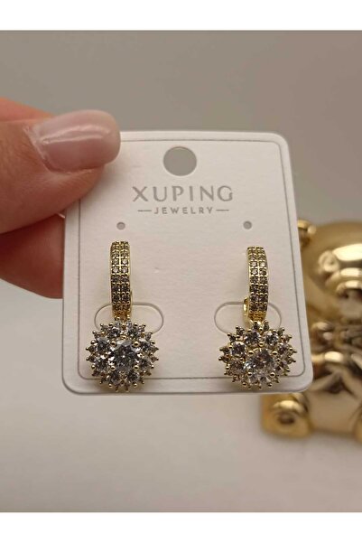 TLSMACCESORIES ÇELİK XUPING ZİRKON TAŞLI GOLD KÜPE