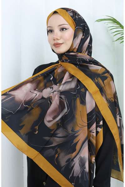 sefamerve Şal moale cu model 70316-14 Muştar