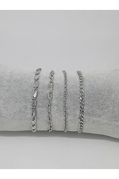 Kusakli 4lü Zincir Bileklik Seti