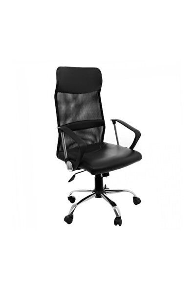 DECO Ergonomic Office Chair Deco, Rotating, Faux Leather and Mesh, Black