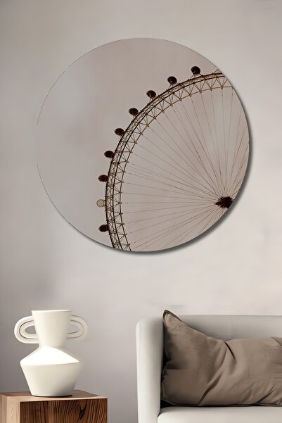 Teona Ahşap Roată de noroc decorativă din lemn, rotundă, în cer