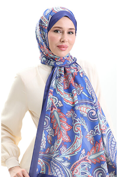 sefamerve Şal moale cu model etnic 70296-08 Violet Verde mentă