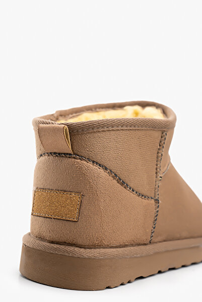 Blyss Kadın Vizon Süet Ultra Mini Bot Içi Kürklü Kışlık Taban Model Bot & Bootie