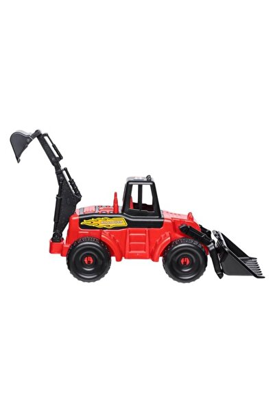 ANTBRO Toy construction vehicle Antbro® bulldozer with arm extended to 88 cm, red/black, plastic, 88x20x25