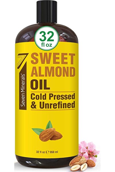 Seven Minerals زيت اللوز الحلو النقي المعصور على البارد، 32 أونصة سائلة (غير ...