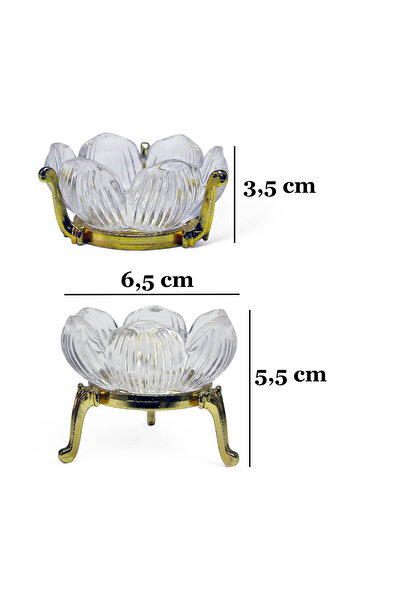 EVSTYLE 6 Piece Glass Delight Dishes - with Metal Legs