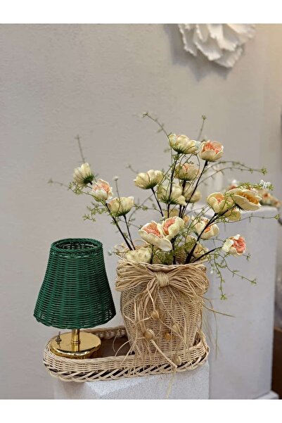 Maison Avf 4'lü Rattan Gelincik Vazo Set -Yeşil