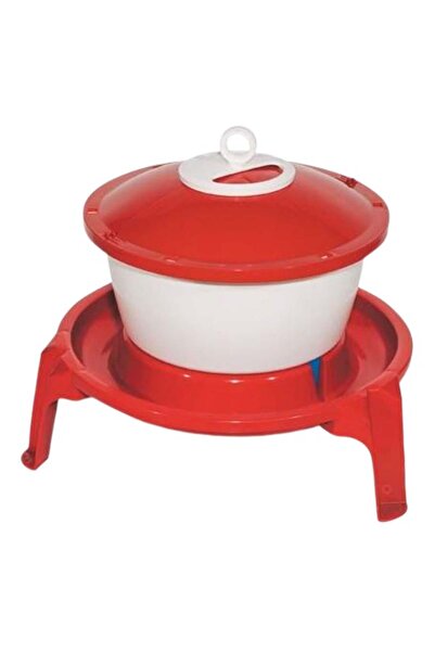 Novital - Italy Drinker Tank With Stand, 6 L White/Red 42 x 42 x 80cm