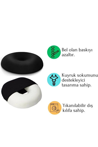 Wiforte Ortopedik Oturma Simidi –| Ev, Ofis ve Araç Kullanımına Uygun Ergonomik Yastık