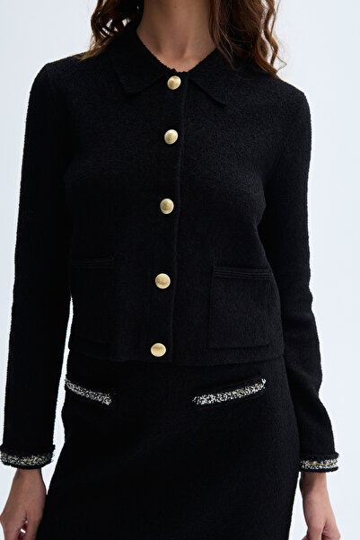 Mudo Buttoned Polo Neck Cardigan