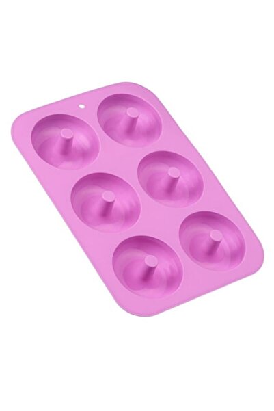 Jumbo Formă de gogoși din silicon, 6 compartimente, violet, 25,5 cm