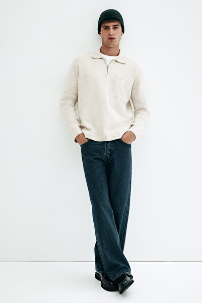 H&M Yarım Fermuarlı Kazak Regular Fit