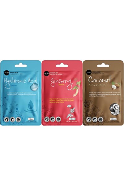 CeLaVi Face Masks with Extracts from Celavi, 12 Sheets, Korean Cosmetics for Skin Care and Hydration, Type