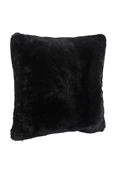 Nebunici Perna decorativa patrata, model pufos, Negru, Nebunici, 40x40 cm