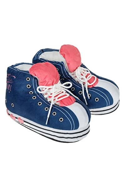 ANTBRO - Papuci de casă pentru femei, design 3D cu adidași, roz/albastru