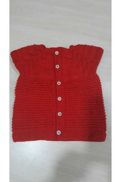 Papatyam El Örgüsü Şiş İşi Bebek Yeleği El İşi Bebek Çocuk Örgü Yelek//