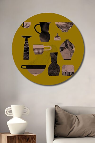 Teona Ahşap Modeluri decorative de obiecte geometrice pentru pictură rotundă din lemn