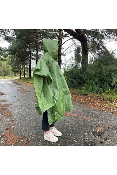Selgot Raincoat, PVC, Waterproof, Universal, Snap Closure, Foldable, Green, 127 x 100 cm